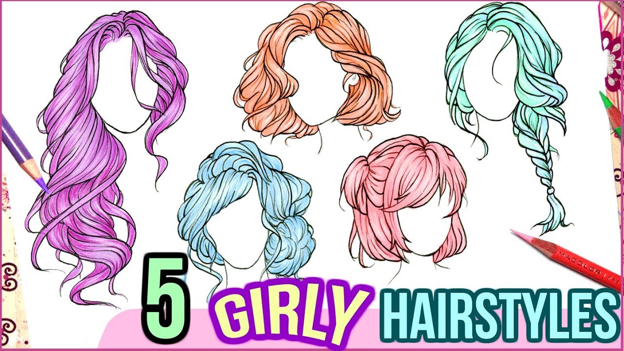 Featured image of post Cute Female Hairstyles Drawing