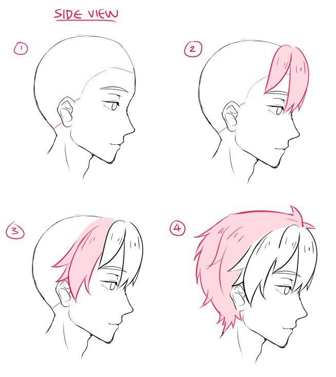 Featured image of post Face Drawing Side Anime Boy Hair