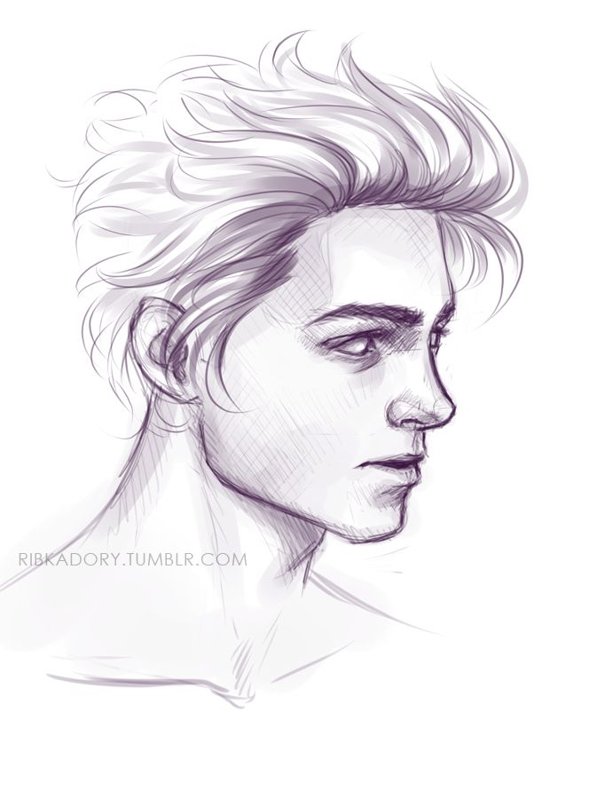 Featured image of post Male Side Profile Drawing Long Hair